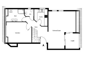 Grundriss untere Etage