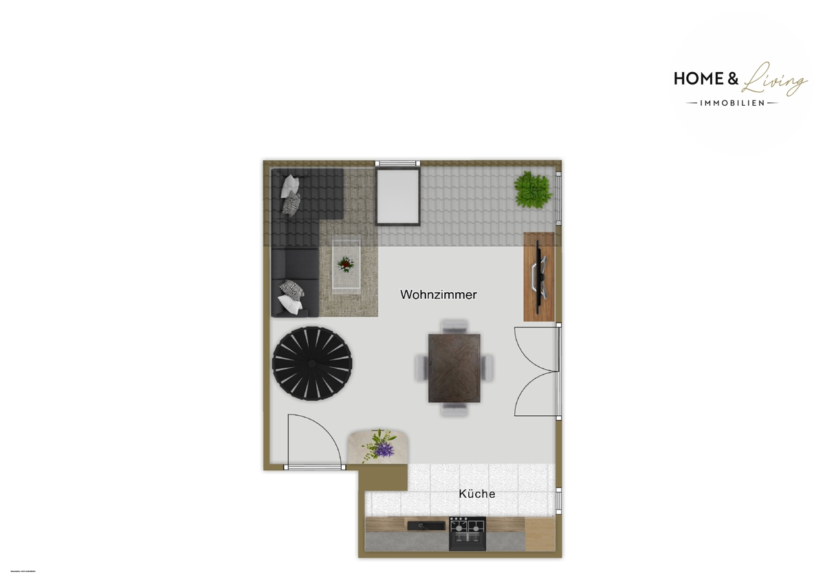 Grundriss untere Etage