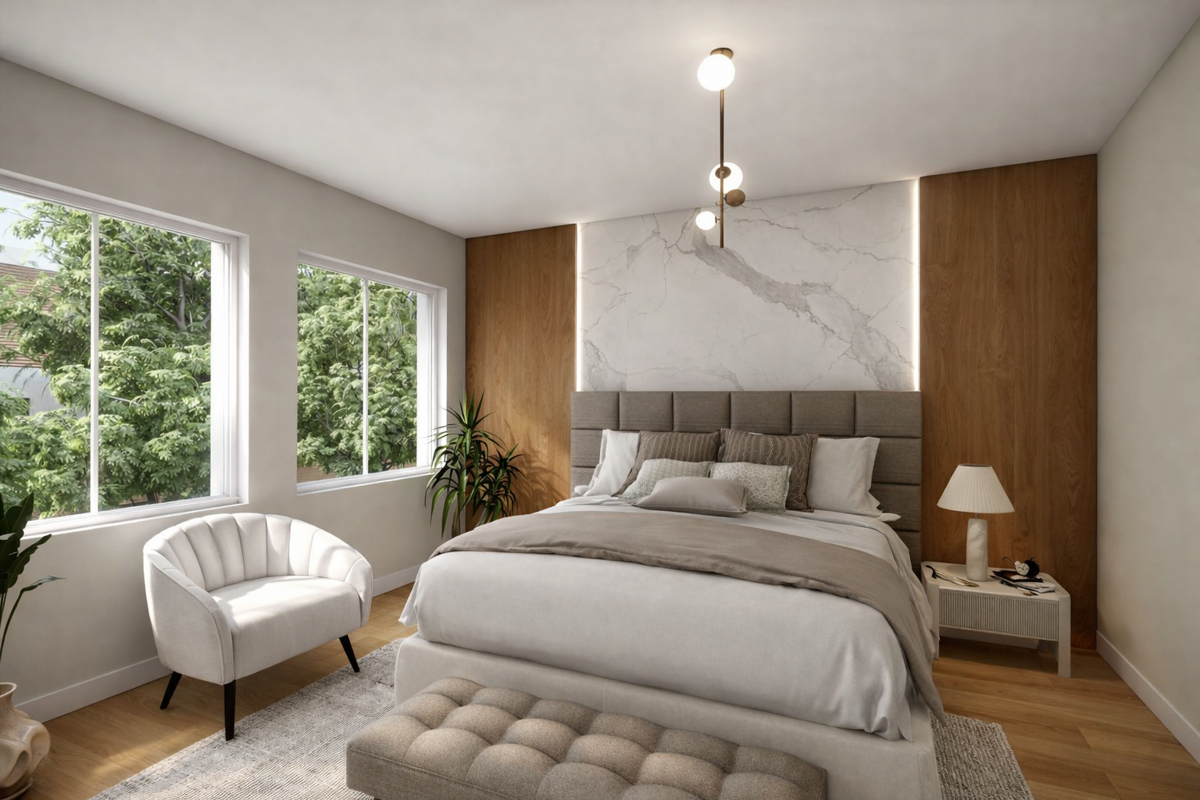 Einrichtungsbeispiel: Schlaftzimmer