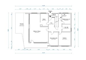Plan Grundriss EG bemaßt